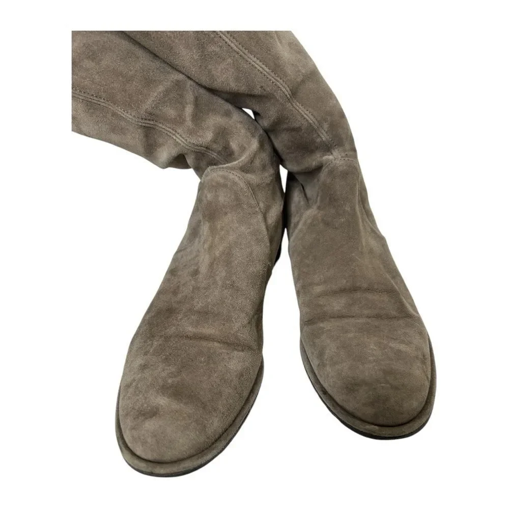 Stuart Weitzman Lowland Light Brown Suede Over the Knee Boots‎ Sz 9.5